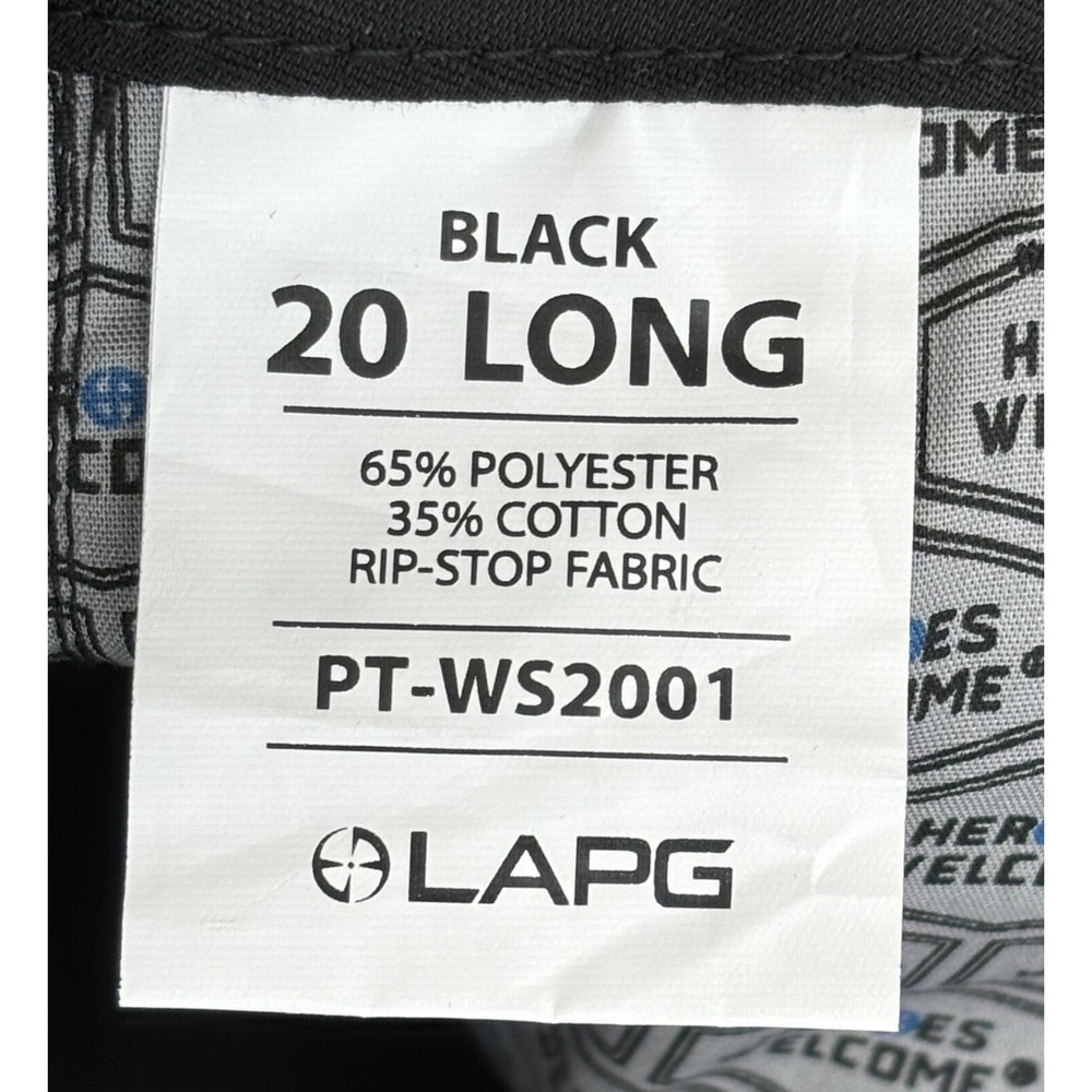 LAPG Pants Womens Size 20 Long Black Stretch ops Tactical Cargo Utility Ripstop - Picture 9 of 9